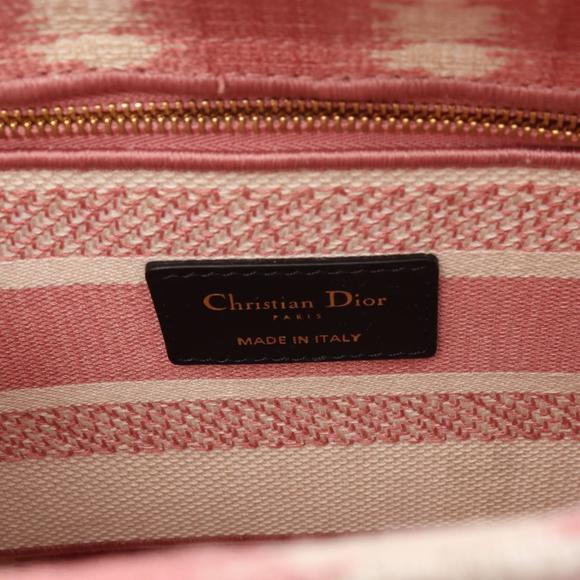 Dior D-Lite Medium Handbag Pink White - Picture 4 of 9